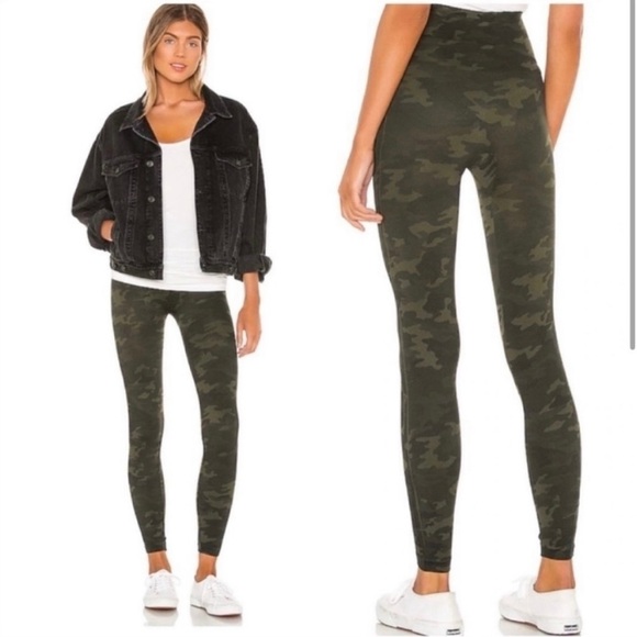 SPANX Look At Me Now Seamless Legging in Green Camo Sz. M NWOT - Picture 4 of 8